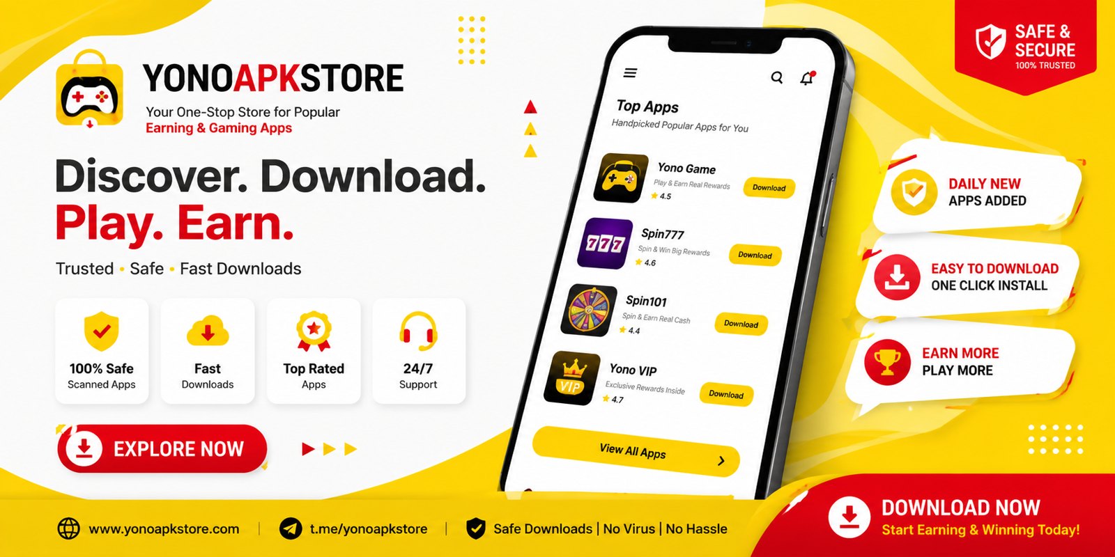 ALL YONO HUB — discover, download, play and earn with top earning apps